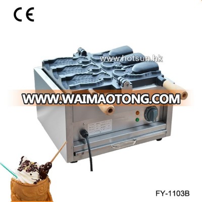 Commercial Non-stick 110V 220V Electric 3pcs Ice Cream Taiyaki Fish Waffle Maker Iron Machine